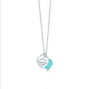 Tiffany & Co Mini Double Heart Pendant Necklace